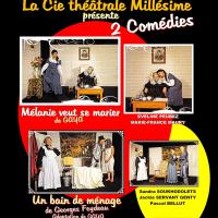 Affiche 2 comedies au theatre de l epinette