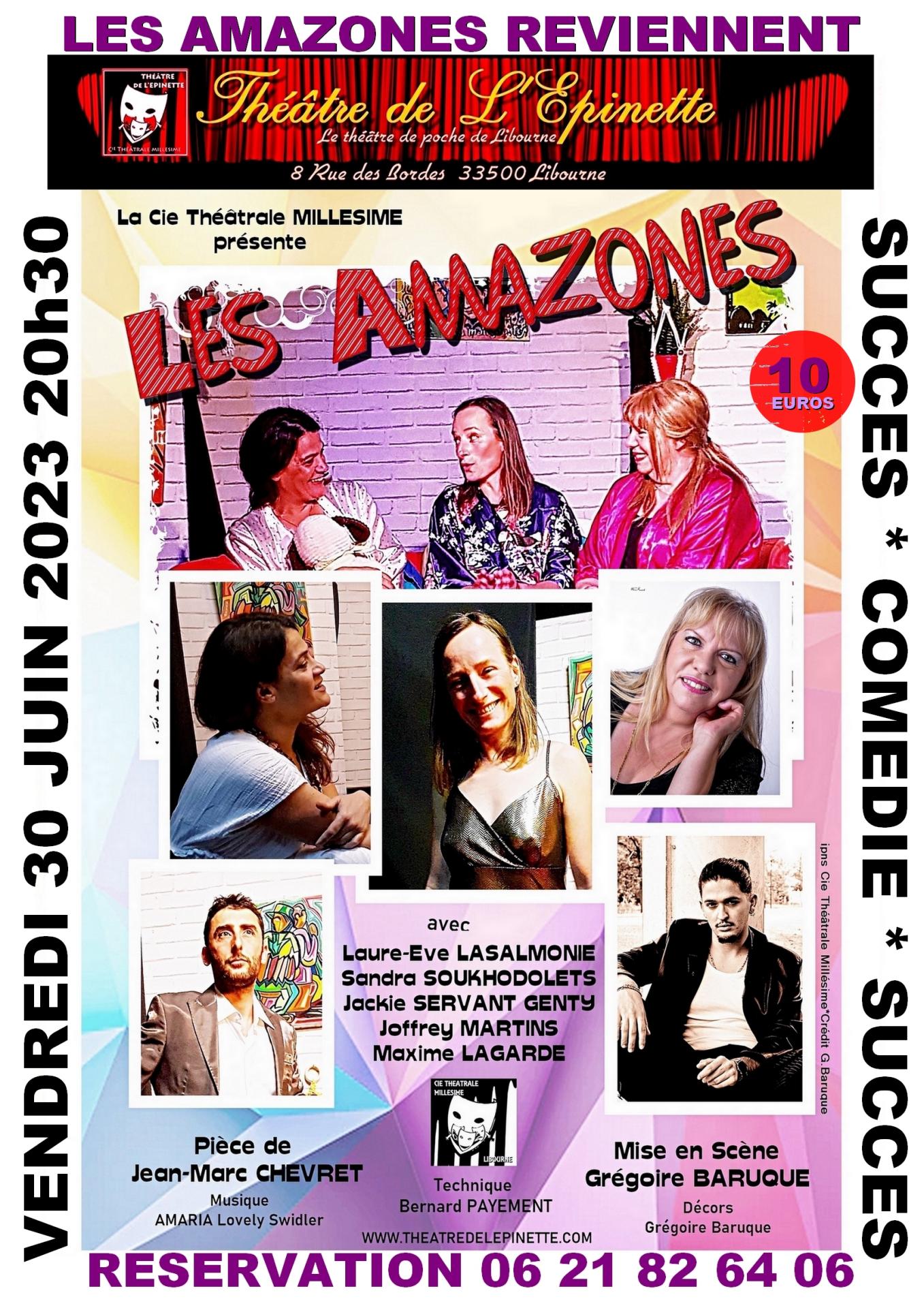 Affiche amazones 30 juin 2023 20h30 les epinettes