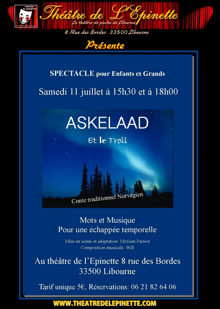 Affiche askelaad theatre de l epinette 1