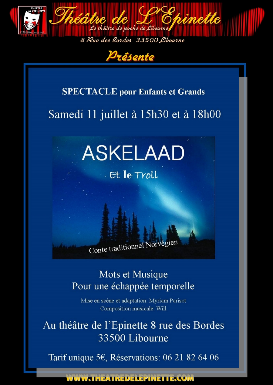 Affiche askelaad theatre de l epinette