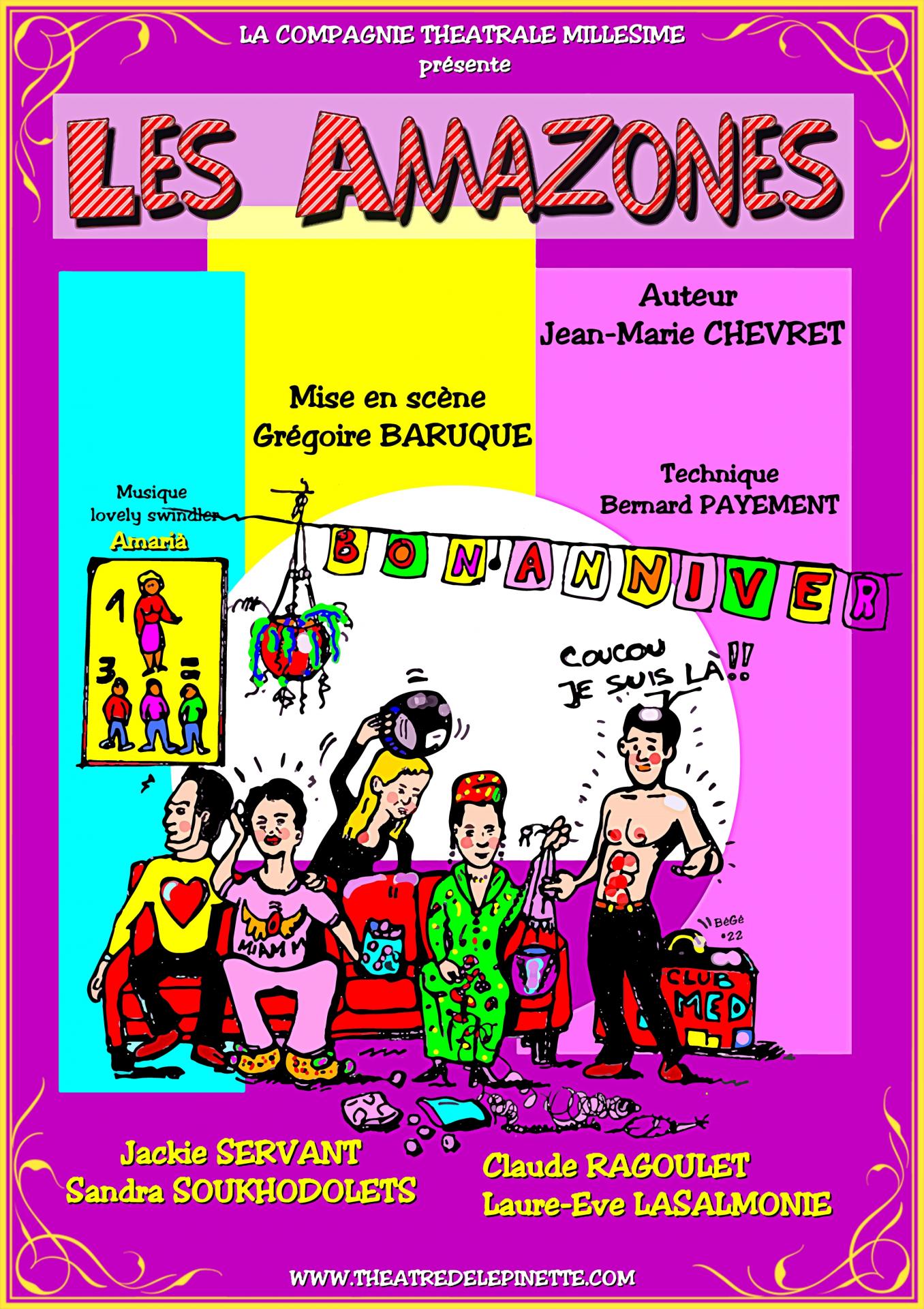 Affiche les amazones avril 2022 bege batt
