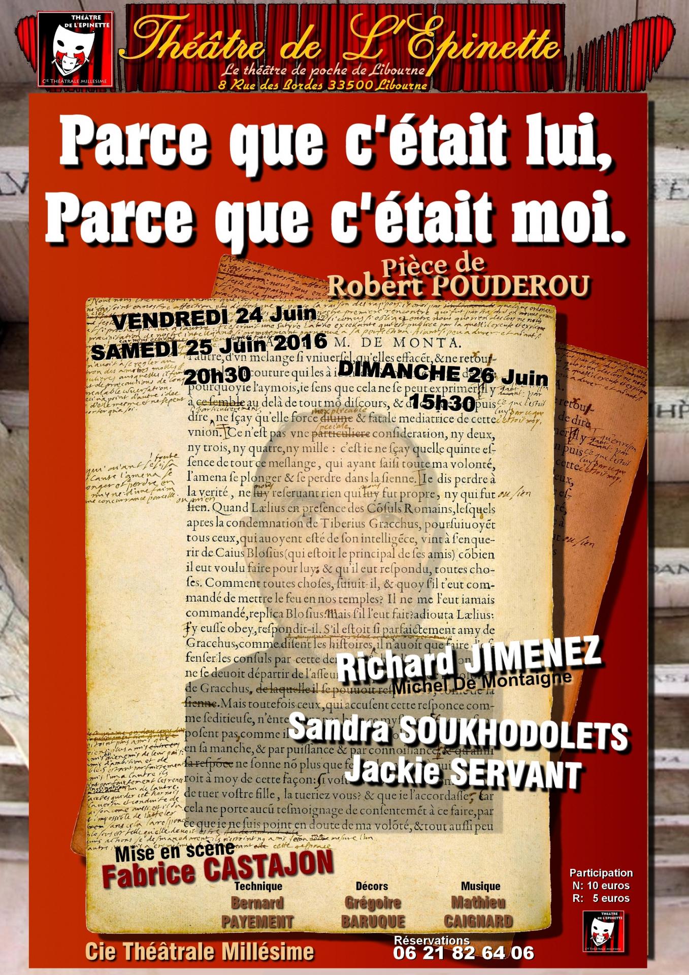 Montaigne à l'Epinette 24 25 26 juin 2016