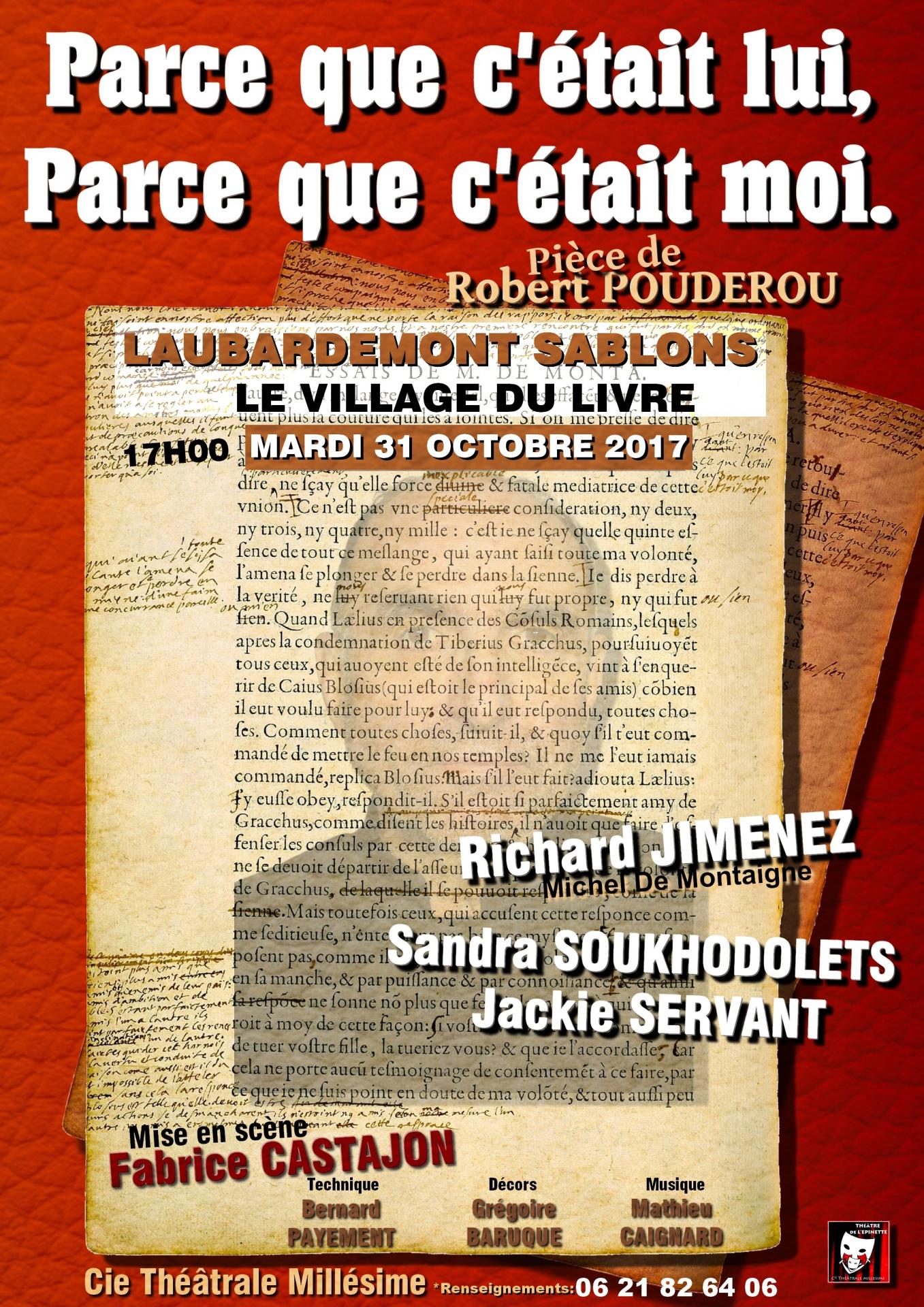 Affiche parce que c etait lui le village du livre 31 oct