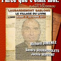 Affiche parce que c etait lui le village du livre 31 oct