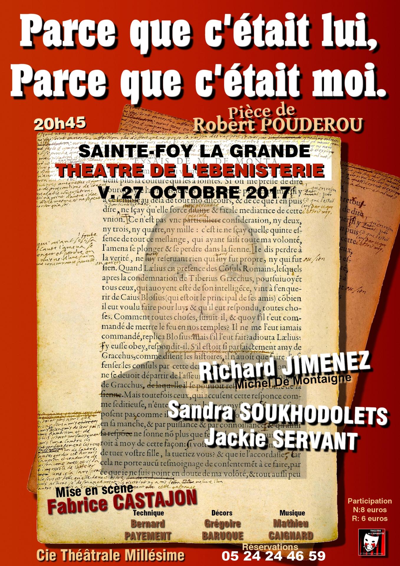 Affiche parce que c etait lui ste foy la grande 27 10