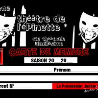 Carte membre recto cie theatre millesime