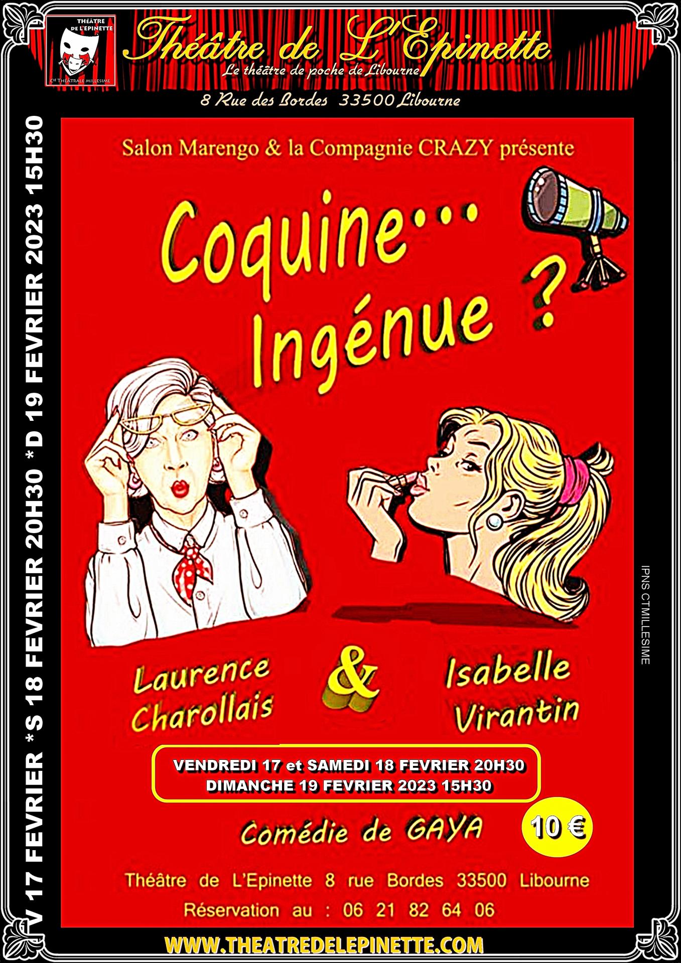 Coquine ingenue affiche 17 au 19 fevrier 2023 bat t