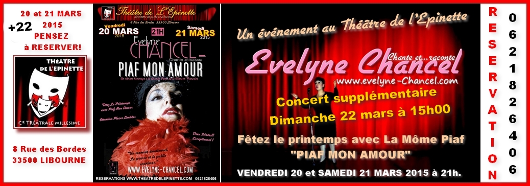 Evelyne chancel les 20 21 et 22 mars libourne
