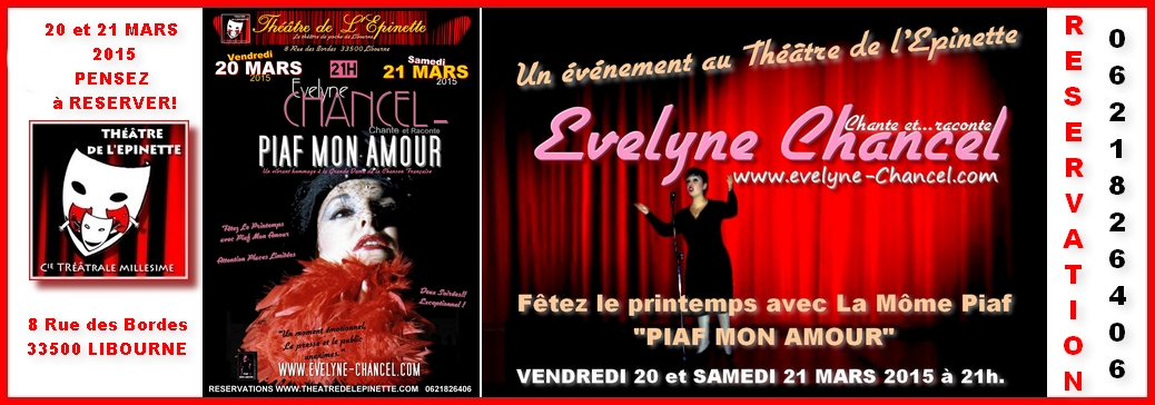 Evelyne chancel les 20 et 21 mars libourne
