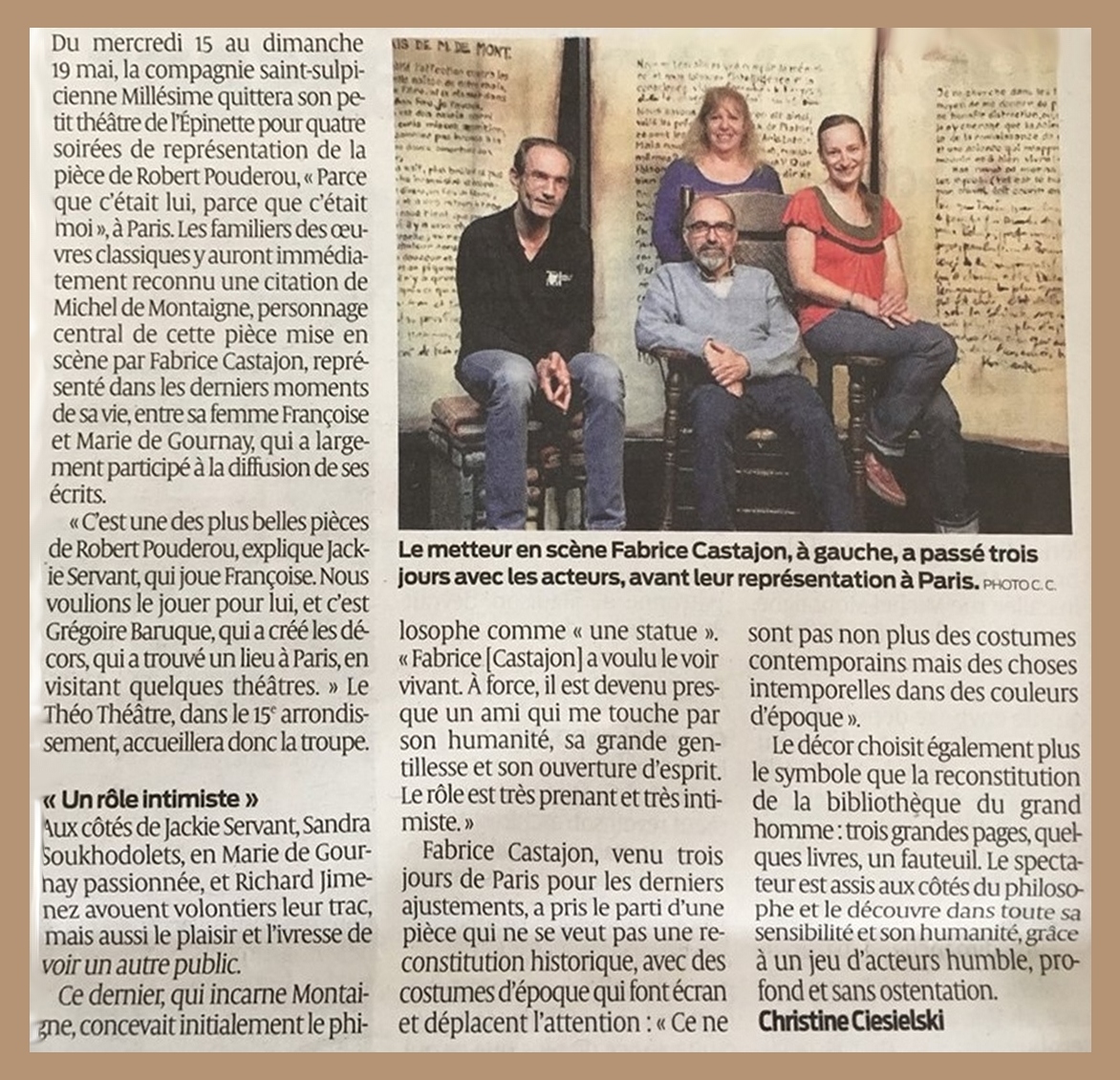 La cie millesime à Paris