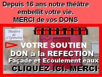 Merci de vos dons pour réfection façade et eau
