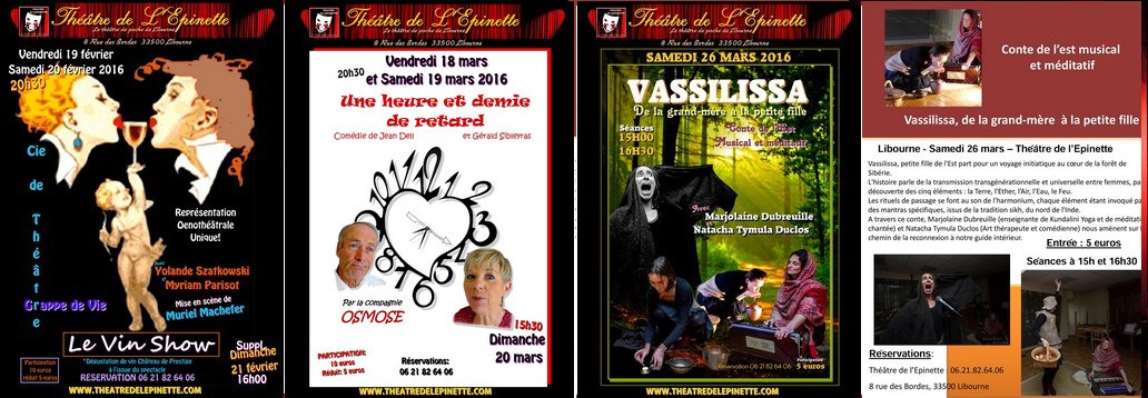Spectacles fevrier mars 2018